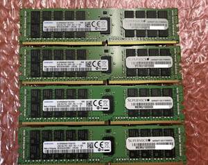 32GB DDR4 19200 PC4-2400T-RA1 Registered RDIMM 2Rx4 M393A4K40BB1-CRC0Q 4枚組（計128GB）