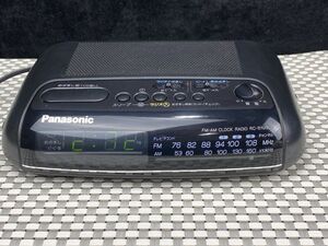 km★Panasonic パナソニック 松下電器産業 RC-6199-K ブラック デジタルクロック付F M/AMラジオ 動作確認済み 電池蓋欠品 現状品★