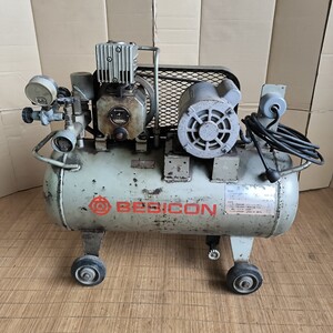 ◎直接取引限定【ベビコン】ジャンク品 パーツ取り 部品取り BEBICON HITACHI エアーコンプレッサー SINGLE PHASE INDUCTION MOTOR 200-38