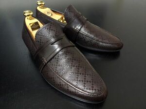 グッチ 7.5 Gucci ディアマンテ ソフトドレスローファー 濃茶 9418