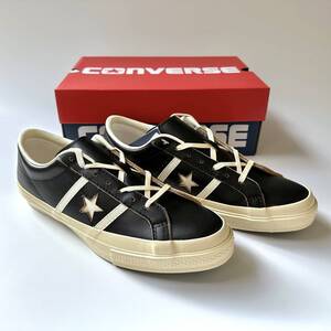 CONVERSE STAR&BARS US LEATHER BLACK U.S. ORIGINATOR 茶芯 ビンテージ US10.5 29cm スター&バーズ 1SD589 レザー ブラック 黒 スニーカー