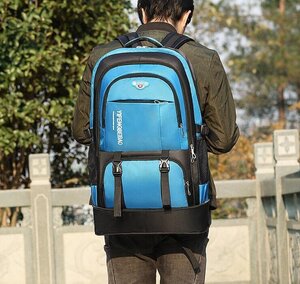 OHJ840★バッグ 防災リュック パック ザック 登山 リュック 大容量65Ｌ 　リュックサック 登山バック バックパック 旅行アウトドアブルー