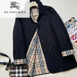 sc18【最高モデルイングランド製】14万●BURBERRY LONDON●キルティンジャケットコート バーバリーコート レディース ビックシルエット