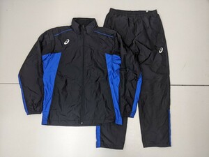 2．アシックス ASICS ウィンドブレーカー 2点 上下 セットアップ 防風 ブルゾン ジャケット ジャンパー パンツ メンズXL/L y404