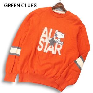 GREEN CLUBS グリーンクラブ × スヌーピー★ 秋冬 ALL STAR ニット セーター Sz.4　メンズ　I4T03791_B#K