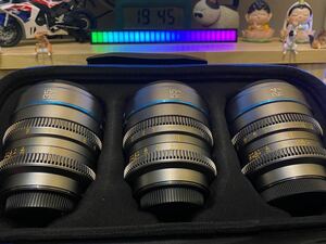 【ほぼ新品】SIRUI Night Walker シネマレンズ 3本セット 24mm 35mm 55mm T1.2 メタルグレー fujifilm XFマウント aps-c s35 X-H2s X-T5