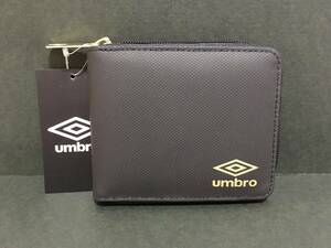 umbro/アンブロ　二つ折り財布☆彡　ブラック/ゴールド☆　小銭入れあり　ラウンドウォレット　財布　新品