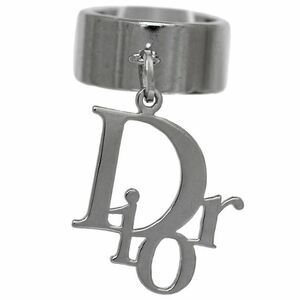 クリスチャン ディオール ロゴ リング シルバー ec-20016 指輪 14号 美品 メタル 中古 Christian