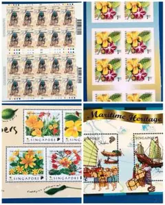 海外切手　外国切手　シンガポール色々　Singapore 未使用切手