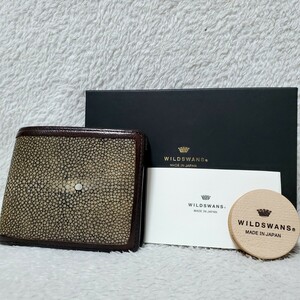 WILDSWANS エイ革 ガルーシャ 折財布　サドル 二つ折り財布 本革