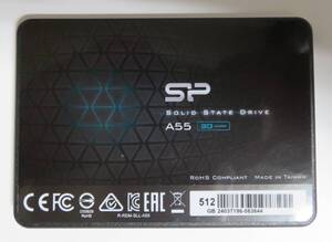 ◎中古 SP SSD 2.5インチ 512GB A55 R-REM-SLL-A55 使用時間:22時間 電源投入回数:35回