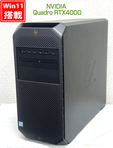 ゲーミングPC 中古美品 HP Workstation Z4 G4 Xeon W-2133 32GB NVMe 512GB-SSD + 500GB-HDD NVIDIA Quadro RTX 4000 Office付 管:1125h