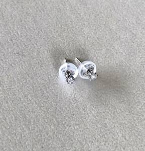 ダイヤモンドピアス プラチナピアス0.10ct pt900シリコンキャッチ付き ダイヤモンド