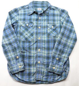 UES (ウエス) CHECK WORK SHIRT / チェック ワークシャツ ブルー size 0(XS)