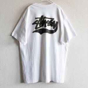 【80s/USA製】OLD STUSSY【デザインロゴ Tシャツ】XL ステューシー オールド ビッグシルエット オーバーサイズ 古着 u2408120