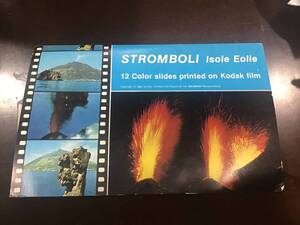 海外購入お土産用コダックスライドフィルム　『STROMBOLI Isole Eolie 』12コマ　火山噴火フィルム　1982年　現地購入