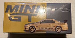 新品　未使用　未開封　MINI−GT 1/ 64 Nissan スカイライン GT-R R34 Top Secret Gold(右ハンドル)日本限定(MGT00676-R)ミニカー