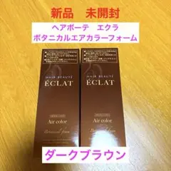 ヘアボーテ エクラ ボタニカルエアカラーフォーム ダークブラウン 80g　２本