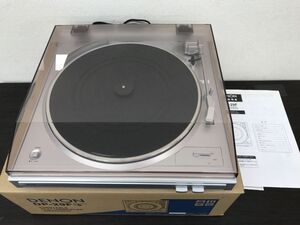 0602-132T②6322 ターンテーブル DENON デノン DP-29F シルバー レコードプレーヤー フルオートマチック 説明書 箱有り　オーディオ機器