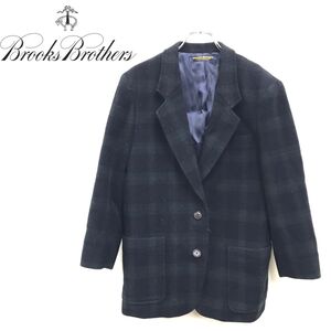 1D1787-R◆日本製 Brooks Brothers ブルックスブラザーズ テーラードジャケット◆サイズ9AR レディース 婦人 秋冬 チェック ウール混 緑 紺