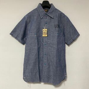 新品 REAL McCoy USN シャンブレー シャツ M リアル マッコイズ ステンシル 