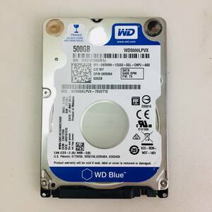 □2350時間 Western Digital WD Blue WD5000LPVX 2.5インチHDD 『正常判定』 500GB