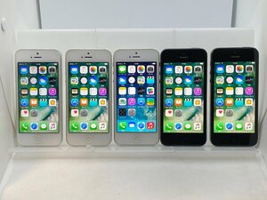 【中古・ジャンク】まとめ売り5台 液晶浮き 他 Apple iPhone5 au NW利用制限〇 本体 A-20081