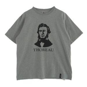 MOUNTAIN RESEARCH マウンテンリサーチ 24SS Thoreau ソロー フロント プリント Ｔシャツ 半袖 カットソー グレー グレー系 XL【中古】