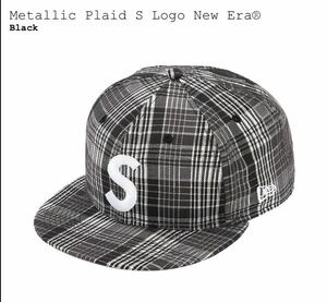 Supreme Metallic Plaid S Logo New Era シュプリーム ニューエラ 黒 7 5/8 60.6cm