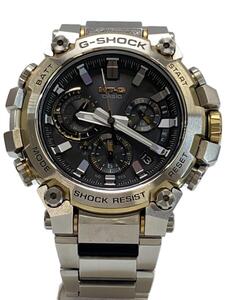 CASIO◆ソーラー腕時計_G-SHOCK/アナログ/ステンレス/BLK/SLV