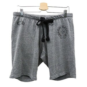 【格安】1,000円～ CHROME HEARTS クロムハーツ スウェット ハーフパンツ グレー系 サイズM 2214-304-9002 [M5386]