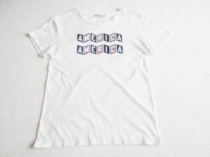 AMERICA★ S KITSUNE・メゾンキツネ★ 半袖プリントTシャツ★ 白 ホワイト