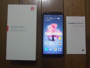 SIMフリー HUAWEI nova lite2 (FIG-LA1)ブルー中古！