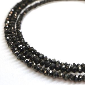 1円〜!!人気商品!!▼K18 天然ブラックダイヤモンドネックレス▼D 約3.3g 約41.5cm necklace black diamond jewelry DG0/EA0 S946