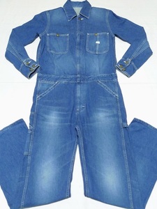 美品Leeリー[DUNGAREES UnionAll]LM4123デニムオールインワン長袖ツナギS UsedWash\15400