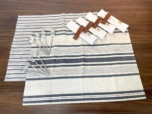 【福岡】キッチンリネン & カトラリー◆ ナプキンリング◆IKEA / LOVELY LINEN◆ランチョンマット：50×70cm◆モデルR展示品◆BR5977_Ts