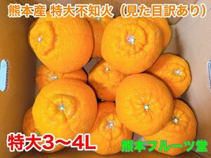 見た目訳あり！人気生産者！熊本産温室栽培 不知火【優品3〜4L大サイズ13玉約4.5k箱込　熊本フルーツ堂87