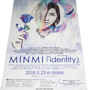 MINMI 『identity』 CD告知ポスター 非売品●未使用