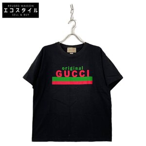 GUCCI グッチ 20SS ブラック 616036 Original Gucci Tシャツ ブラック XS トップス コットン メンズ 中古