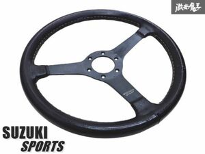 【希少 絶版品！！】 SUZUKISPORTS スズキスポーツ レザー ハンドル ステアリング　36φ / 360mm アルトワークス kei セルボモード 棚2D3