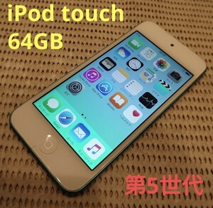 iPod touch第5世代(A1421)本体64GBブルー完動品動作確認済み1円スタート送料無料