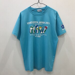 LV441 ヨネックスOPEN JAPAN 30周年 半袖　スポーツウェア　Tシャツ バドミントン 水色 メンズ M