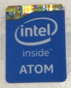 ■新品・未使用 ■10枚セット　 4世代目 ミニサイズ【intel ATOM】エンブレムシール　【10*13㎜】送料無料・追跡サービス付き☆P324