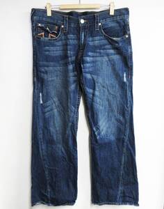 GN-3317【デニムパンツ】TRUE RELIGION/トゥルーレリジョン★＃803★レインボー★プレミアムデニム★米国 USA製★W38★フレア ブーツカット