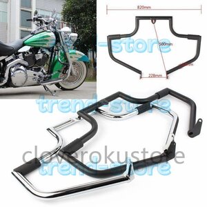 オートバイクラッシュバーエンジンガードプロテクターハーレーダビッドソンFLSTCスプリンガー除くソフテイル遺産クラシックモデル2