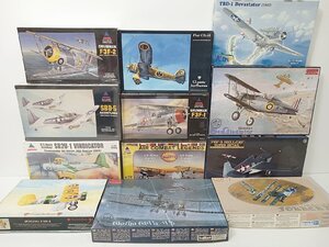 [SB-1-4] 航空機 プラモデル まとめ売り 未確認 ジャンク F6F-3 ヘルキャット F3F-2 グラマン SBD-5 ドーントレス TBD-1 デバステーター