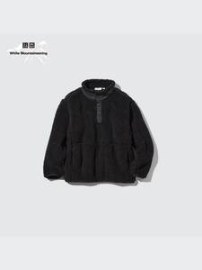 [140] UNIQLO White Mountaineering フリース プルオーバー 長袖 ユニクロ ホワイトマウンテニアリング ブラック