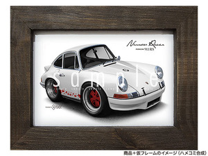 ★カーイラスト048 選べる3色【ポルシェ 911RS】901型 ナロー 旧車 送料安