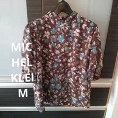 MICHLKLENの茶色と青の花柄セットアップワンピース