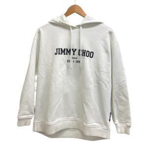 JIMMY CHOO/ジミーチュウ JC カレッジフーディ XS コットン パーカー ホワイト レディース ブランド